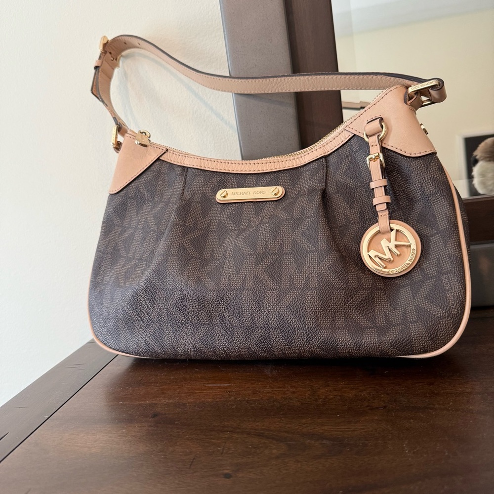 Michael Kors Brown and Tan Shoulder Bag
